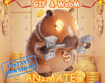 Capibara thug life deal with it meme emote gif animato per twitch discord vtuber
