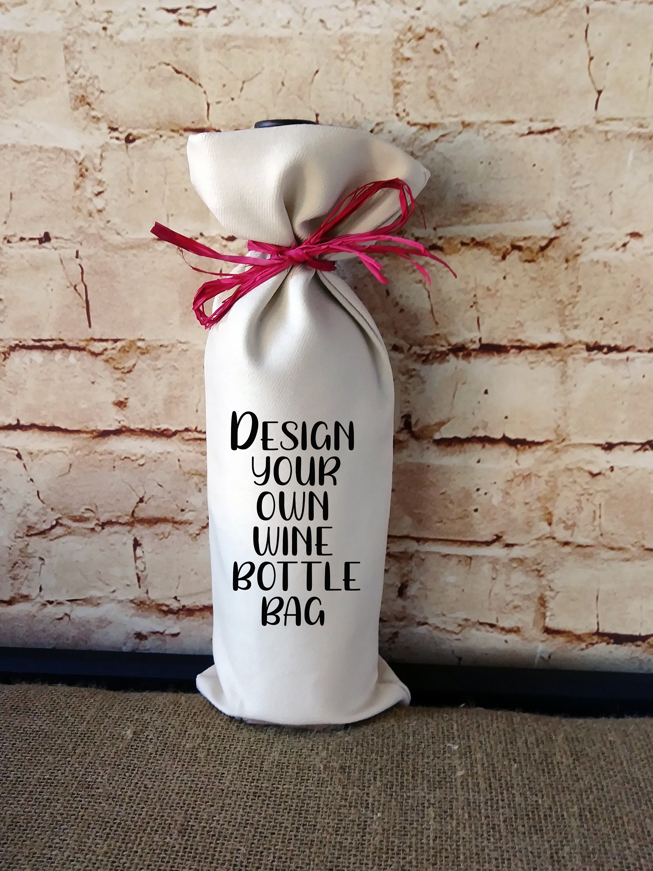 Wine Gift Bag Personalized Wine Bag Design Your Own Wine Etsy