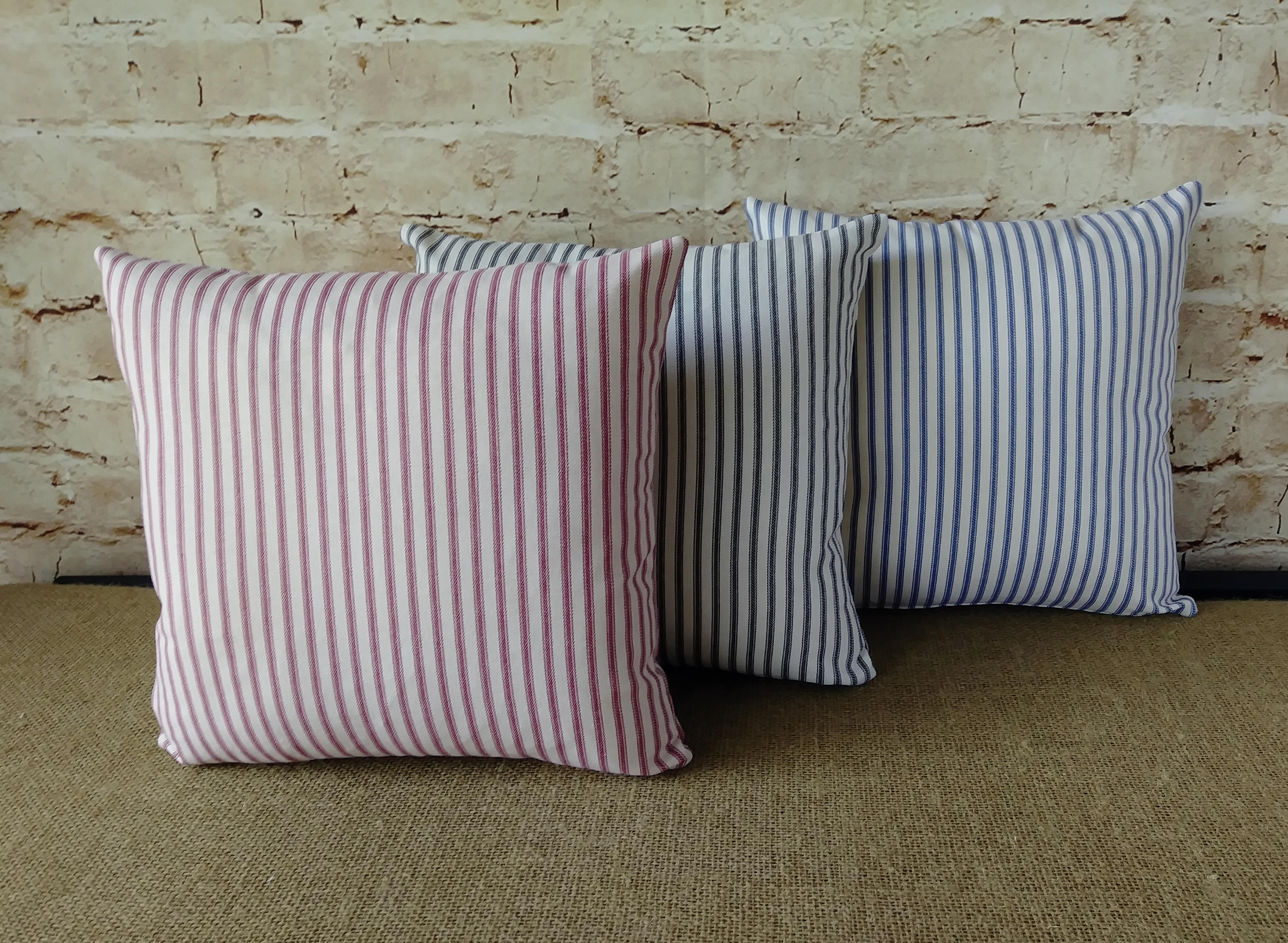 Ticking Pillow Ticking Stripe Pillow Black Ticking Pillow Etsy