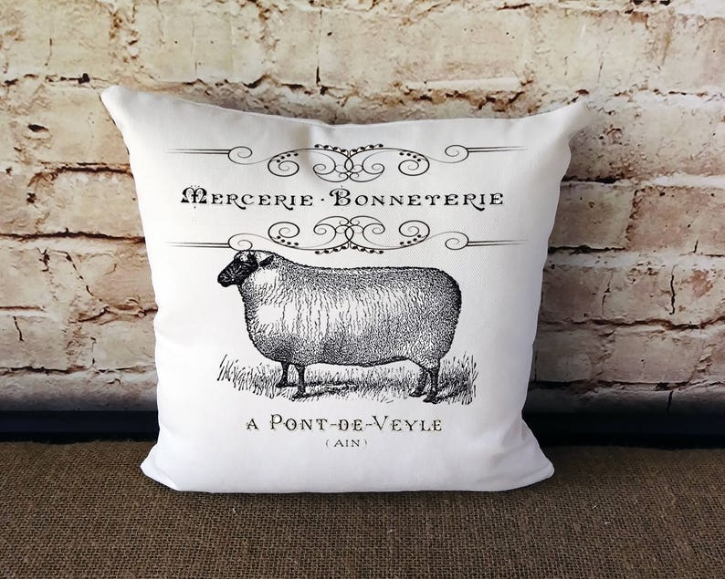 French Pillows French Country Pillows French Sheep French Etsy