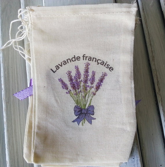Lavender Sachet Bags Bridal Shower Favor Bags 4 x 6 Muslin | Etsy