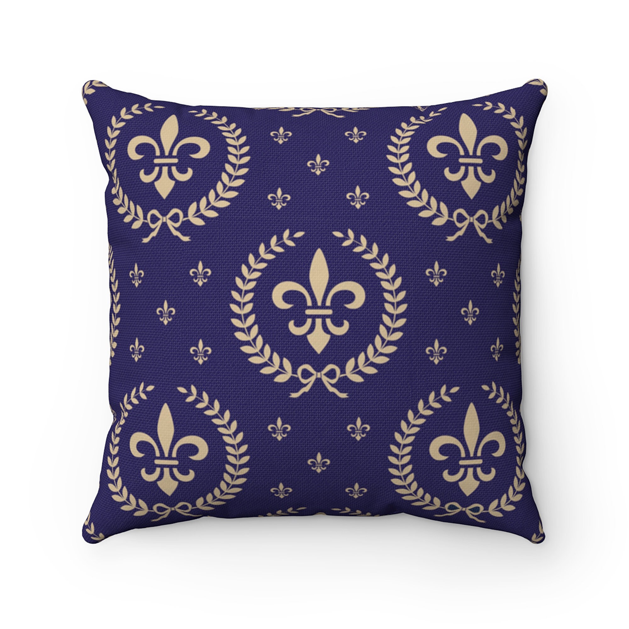 Fleur De Lis Pillows Purple Throw Pillow Covers Vintage Etsy