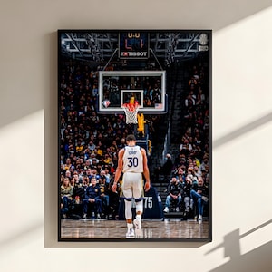 Stephen Curry-affisch – Golden State Warriors #30 Court Walk-väggkonsttryck
