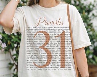 Proverbs 31 Woman Shirt, Christian Women Tee, Bible Verse Shirt Women, Scripture Shirt, Oversized Christian Tshirt, Religious Gift