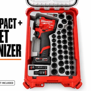 Milwaukee M12 Impact Wrench PACKOUT Insert: Organized Storage for Sockets & Tools