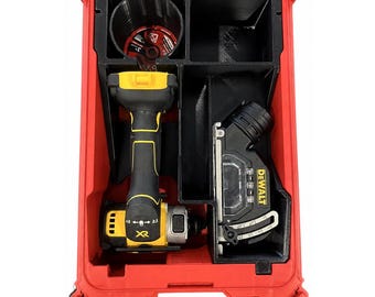 DeWalt DCS438 3 in. Cut-Off Tool PACKOUT Insert, 20V XR Cut Off Tool Storage for 5-Compartment 48-22-8435, Glass Fiber 3D Printed