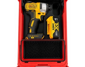 DeWalt DCF887 Impact Driver PACKOUT Insert with Bit Storage, 20V XR Impact Organizer for 5-Compartment 48-22-8435, Glass Fiber