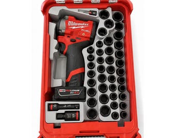 Milwaukee M12 Impact Wrench PACKOUT Insert: Organized Storage for Sockets & Tools (2562-20)