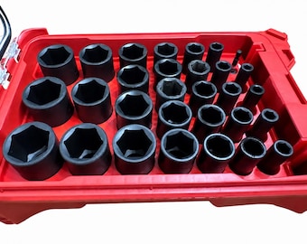 Milwaukee 1/2" 29PC Deep METRIC Socket Packout Insert (49-66-7015)