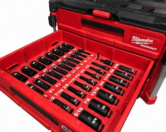 Milwaukee 2/3 Drawer 3/8" 36PC Socket Set Insert Metric and SAE