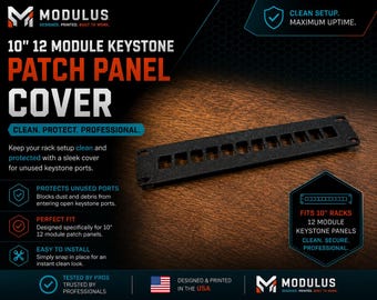 10-Inch Rack: 12 keystone patch panel