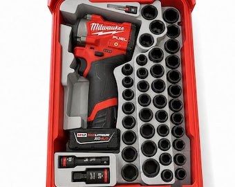 Milwaukee M12 Impact Wrench PACKOUT Insert: Organized Storage for Sockets & Tools