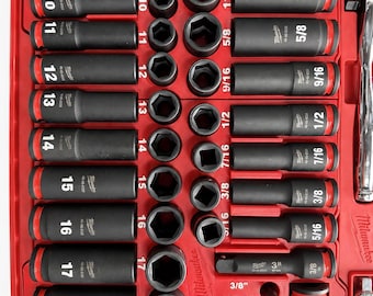 Milwaukee Packout 3/8in 43PC Impact Socket Insert Organizer (49-66-7009) (Left Side)