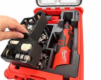 Milwaukee M12 Brushless Rotary Tool 2525-20 PACKOUT Insert, Dremel Bit Storage for 5-Compartment 48-22-8435, Glass Fiber