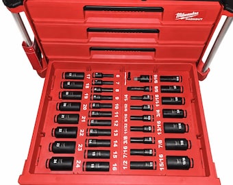 Milwaukee 4 Drawer 3/8in 36PC Socket Set Insert Metric and SAE