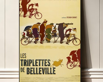 The Triples of Belleville Film Poster,Dekoration,Leinwand,Kunst,Geschenk Poster