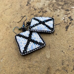 Beaded Earrings, X Design