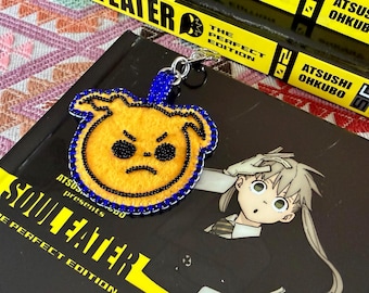 Beaded Soul Eater Keychain or Bag Charm - Maka