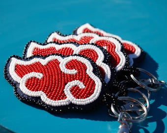 Beaded Naruto Keychain or Bag Charm - Akatsuki
