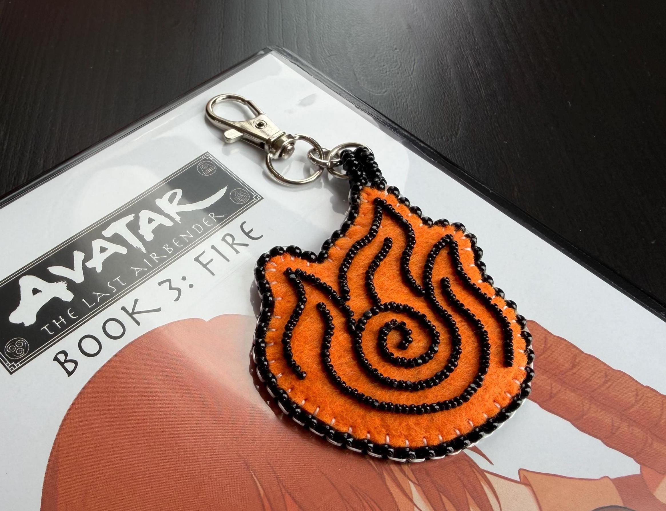 Beaded Fire Nation ATLA Keychain or Purse Fob - Etsy