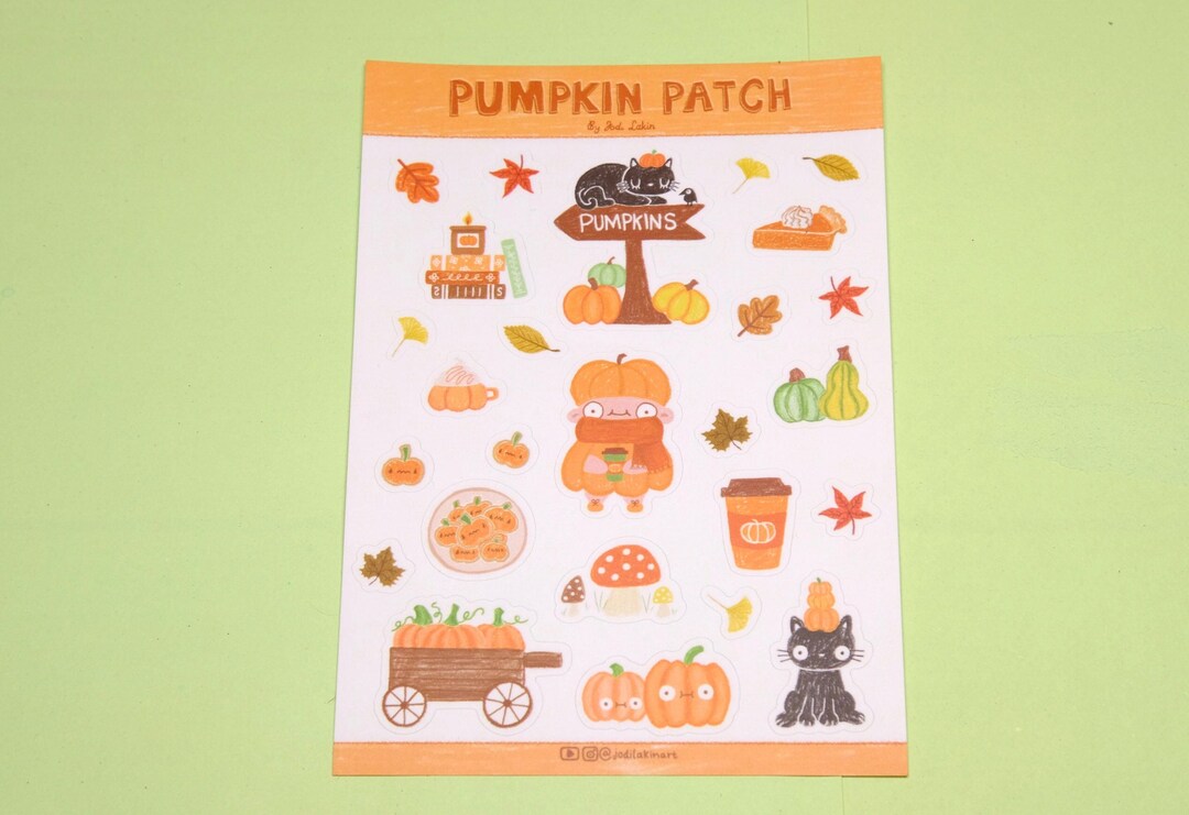 Pumpkin Patch Sticker Sheet: Fall Planner Stickers (A6) - Etsy