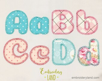 Coupon codes! BX included! Motif Applique Alphabet Font Machine Embroidery Design 4 sizes AL035