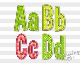 BX font included! Narrow Applique Alphabet Font Machine Embroidery Design 4 sizes Uppercase letters, Small letters and Numbers AL059