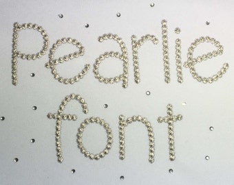 BX font included! Pearlie Embroidery Font 4 sizes Uppercase letters, Small letters and Numbers AL026
