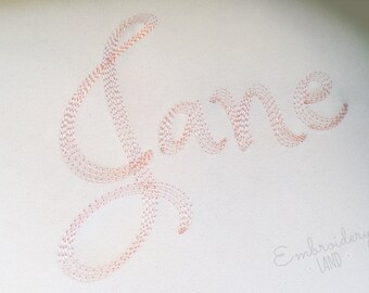 BX format included! Sofi Script Princess Font Alphabet Contour Filled Embroidery Design AL066