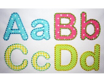 BX font included! Rounded HandStitch Alphabet Applique Machine Embroidery Design AL012