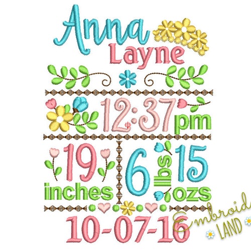 INSTANT DOWNLOAD Machine Embroidery Design Digitized File 4x4 5x7 6x10 Flower 002 Font Frame Border Applique /& Outline
