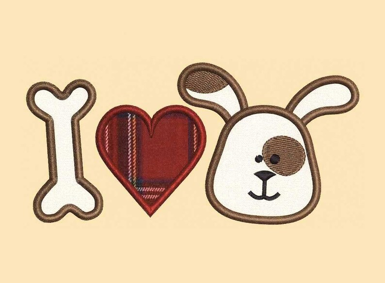 I love dogs embroidery applique design an002  etsy I love dogs embroidery applique design an002  etsy