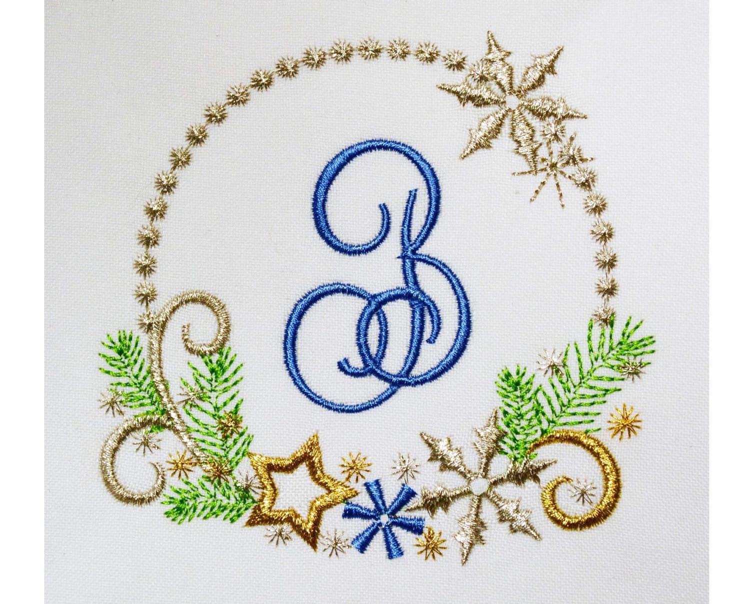 Christmas monogram font frame embroidery machine embroidery  etsy Christmas monogram font frame embroidery machine embroidery  etsy