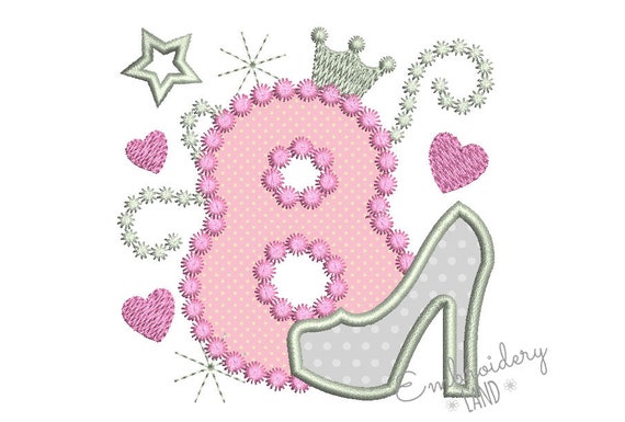 Joyeux Anniversaire Numero 8 Glamour Rose Pour Petite Fille Etsy