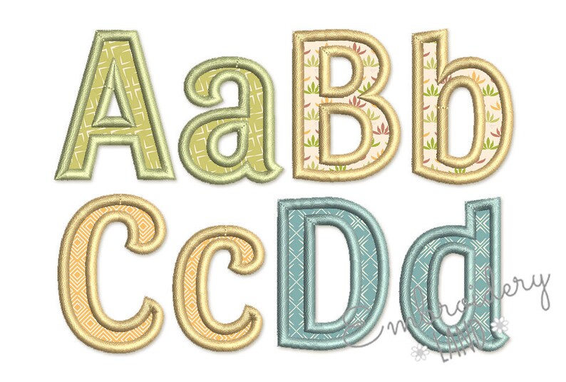 BX font included Sue Applique Alphabet Font Machine Etsy