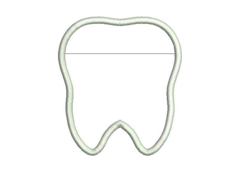 Real Tooth Pocket Applique Machine Embroidery Design in Two Etsy
