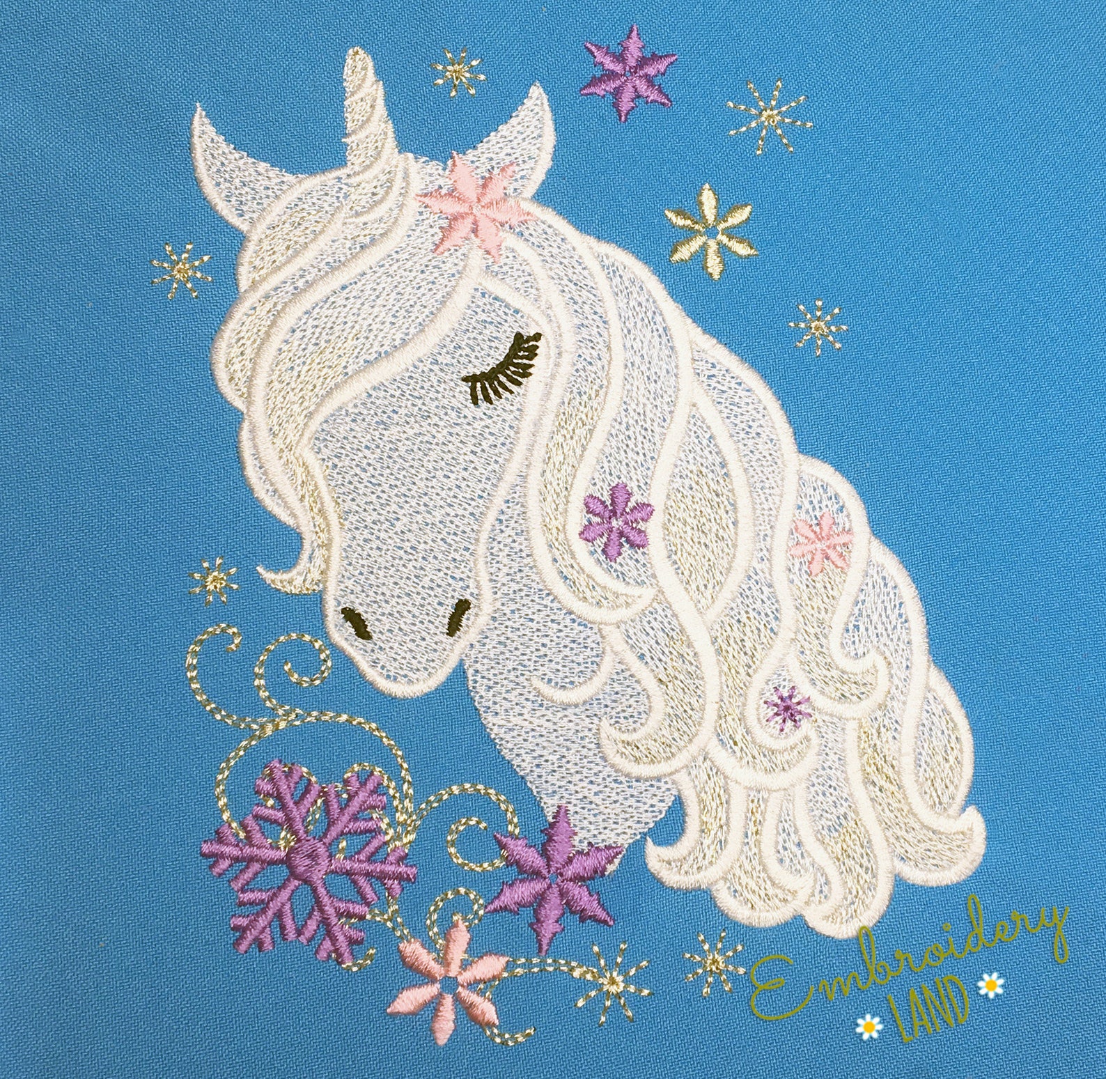 Snow unicorn embroidery design snowflakes new year christmas  etsy Snow unicorn embroidery design snowflakes new year christmas  etsy