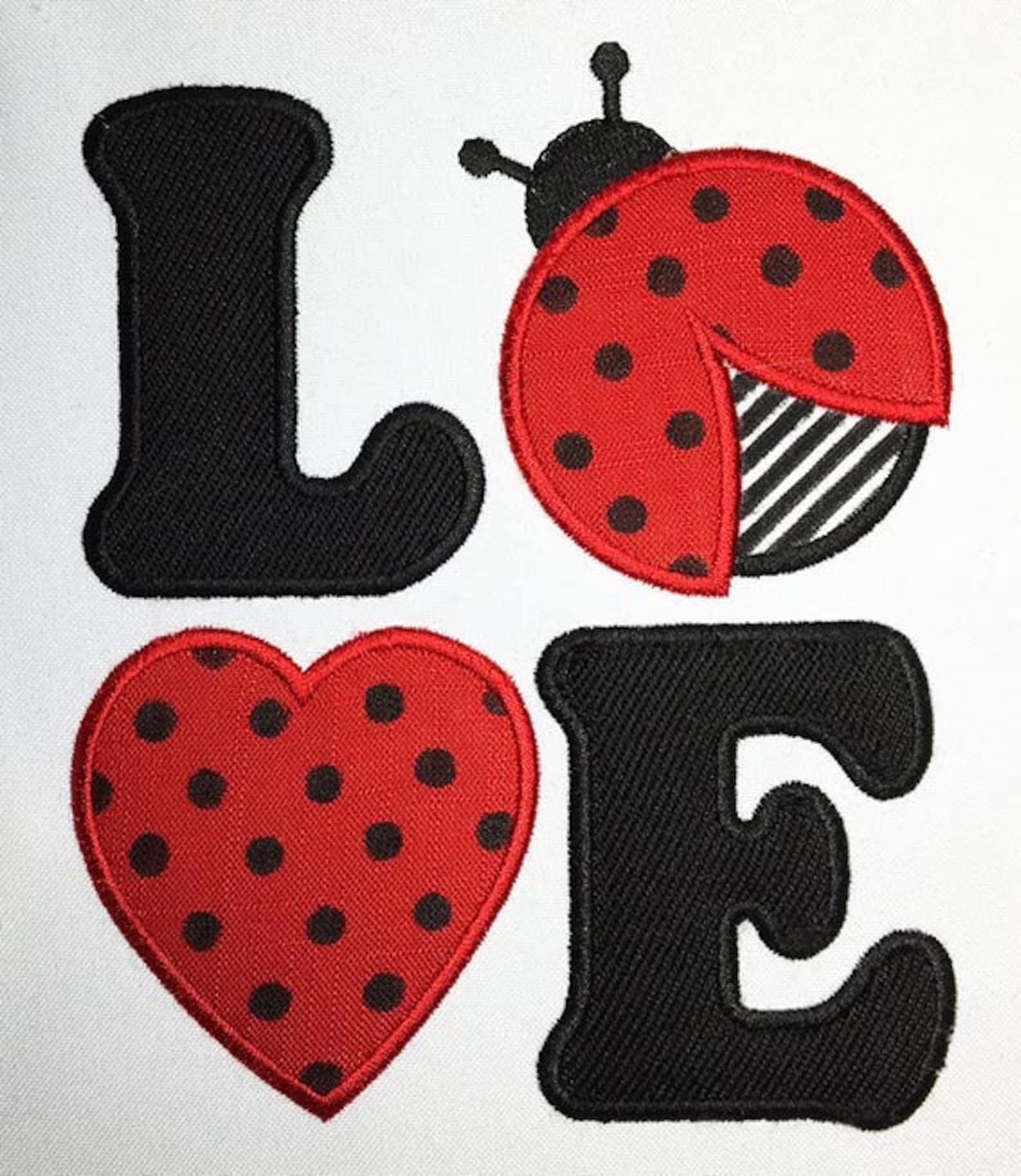 Love Applique Machine Embroidery Design Valentine's Day Etsy