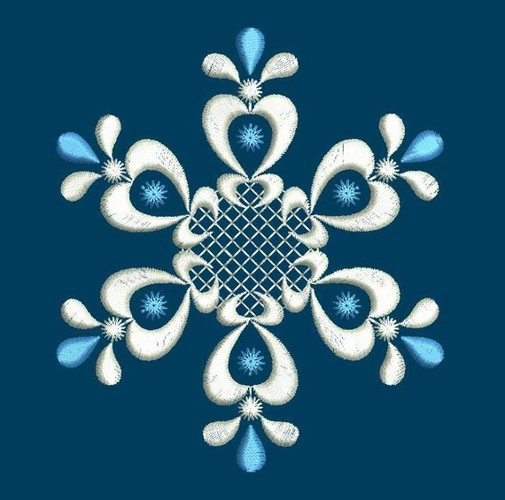 INSTANT DOWNLOAD Snowflake Winter Christmas Embroidery Design | Etsy