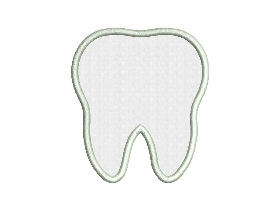 Tooth Applique Machine Embroidery Design in Four Sizes Tooth Etsy