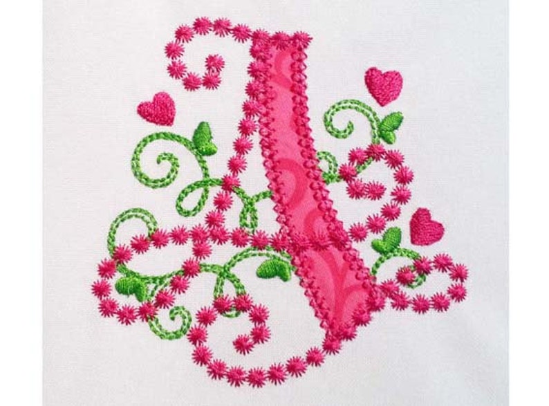 Letter A Applique Machine Embroidery Design Monogram Initials Etsy