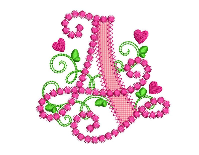 Letter A Applique Machine Embroidery Design Monogram Initials Etsy
