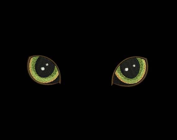 Yeux De Chat Design De Broderie Pour T Shirt Decor An007 Etsy Yeux De Chat Design De Broderie Pour T Shirt Decor An007 Etsy