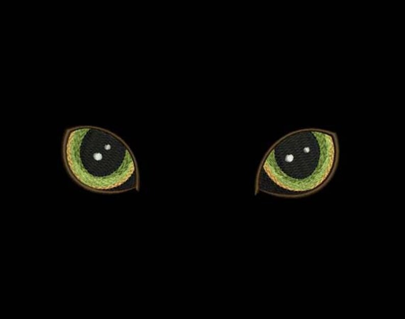 Cat's Eyes Embroidery Design for TShirt Decor AN007 Etsy
