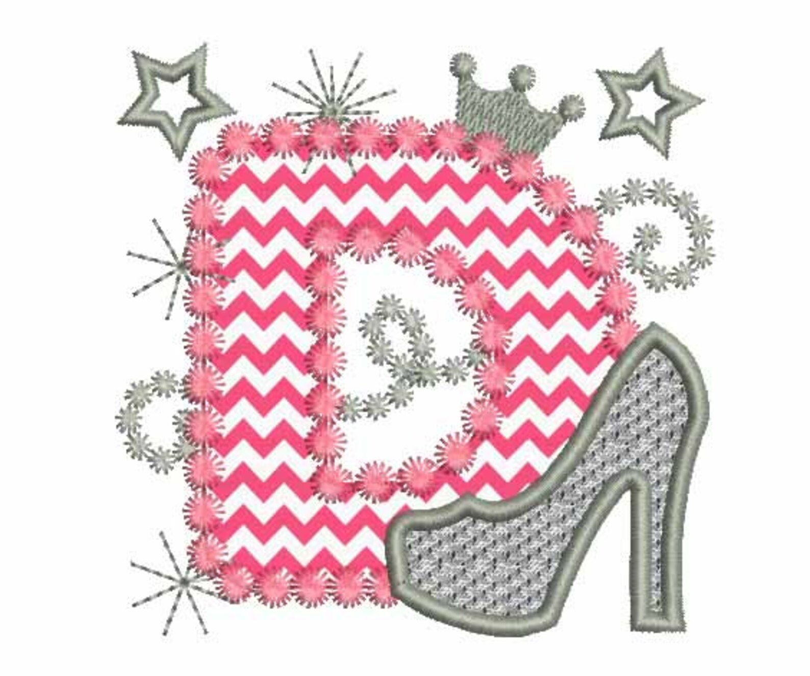 Letter D Applique Machine Embroidery Design DL008 | Etsy