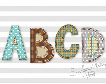BX font included! Free Edge Raggy Applique Alphabet Font Machine Embroidery Design 4 sizes Uppercase, Small letters and Numbers AL048
