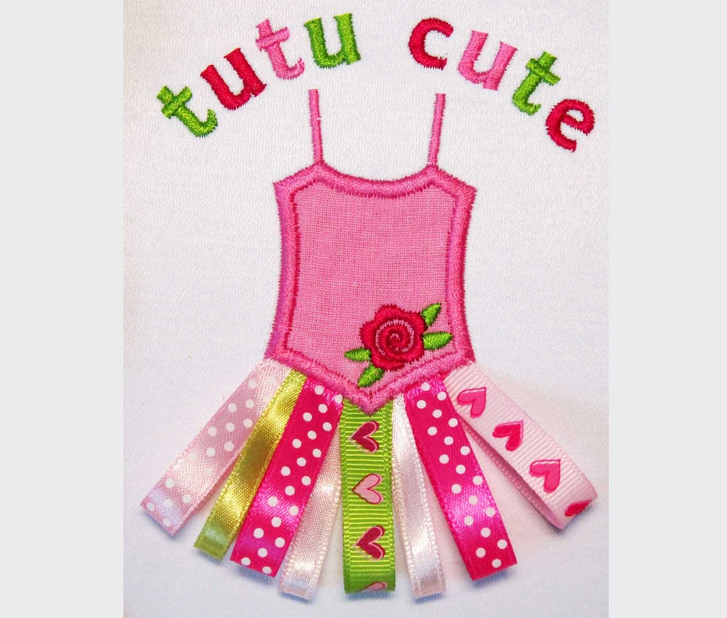 INSTANT DOWNLOAD Tutu Cute Applique Machine Embroidery Digital Design…