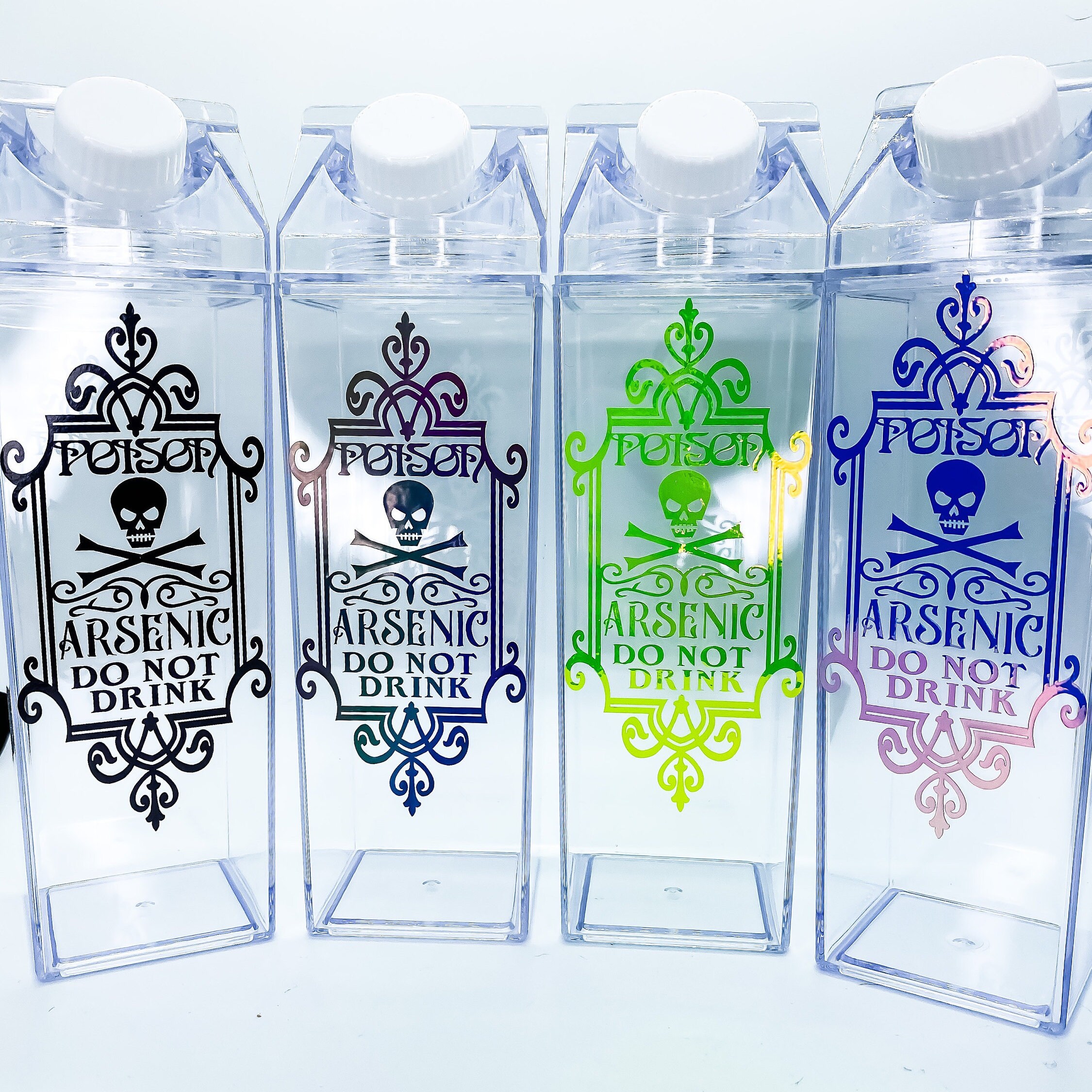 Arsenic Poison Label Milk Carton Water Bottle