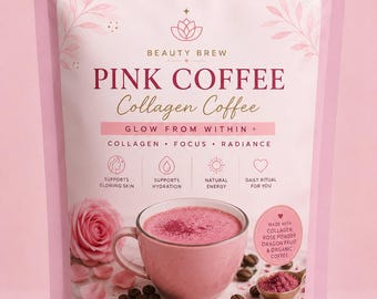 Beauty Brew Pink Collagen Coffee 20 Servings