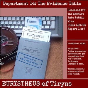 Department 14 Public Archive Report LDN/64-001 | Handmade Sewn Booklet & Folded Map | Historical Spy Fiction | Evidence Sleeve Edition